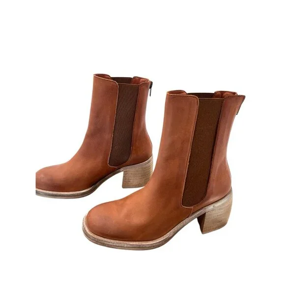FREE PEOPLE Women's Whiskey Brown Essential Chelsea Boot NIB Size 36 - Picture 3 of 9